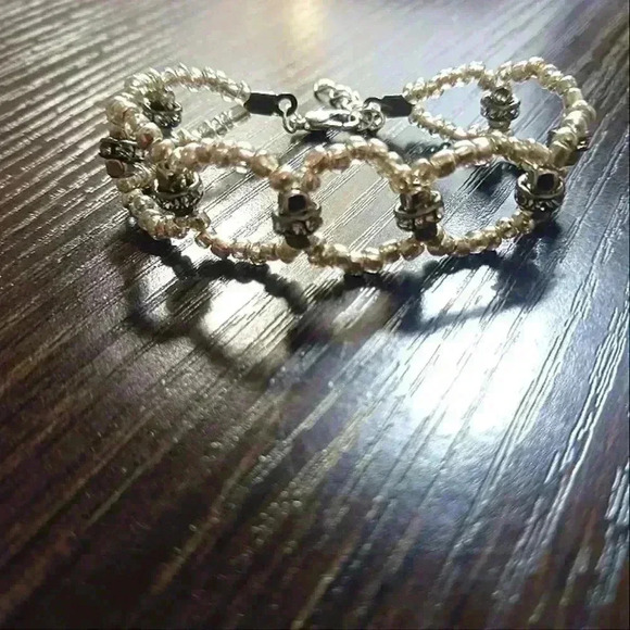 Beaded rhinestone bracelet handmade - Picture 3 of 8